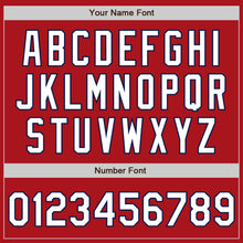 Load image into Gallery viewer, Custom Red White-Navy Authentic Two Tone Baseball Jersey