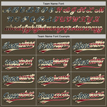 Загрузить изображение в средство просмотра галереи, Custom Olive Vintage USA Flag Black-Cream Authentic Salute To Service Two Tone Baseball Jersey