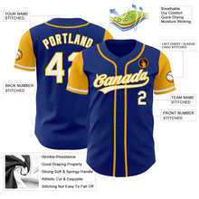 Charger l'image dans la galerie, Custom Royal White-Gold Authentic Two Tone Baseball Jersey