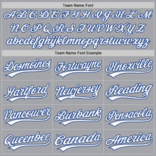 Load image into Gallery viewer, Custom Gray White-Royal Authentic Two Tone Baseball Jersey