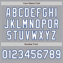Load image into Gallery viewer, Custom Gray White-Royal Authentic Two Tone Baseball Jersey