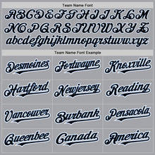 Загрузить изображение в средство просмотра галереи, Custom Gray Black-Light Blue Authentic Two Tone Baseball Jersey