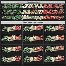 Загрузить изображение в средство просмотра галереи, Custom Black Vintage Mexican Flag Kelly Green Red-City Cream Authentic Two Tone Baseball Jersey