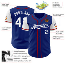 Загрузить изображение в средство просмотра галереи, Custom Royal White-Red Authentic Two Tone Baseball Jersey