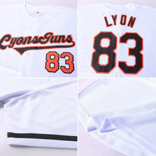 Laden Sie das Bild in den Galerie-Viewer, Custom White Black-Orange Authentic Baseball Jersey