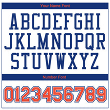 Загрузить изображение в средство просмотра галереи, Custom White Orange-Royal Authentic Throwback Basketball Jersey