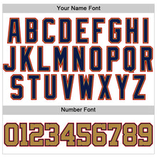 Laden Sie das Bild in den Galerie-Viewer, Custom White Old Gold-Navy Authentic Baseball Jersey