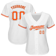 Загрузить изображение в средство просмотра галереи, Custom White Orange-Gray Authentic Baseball Jersey