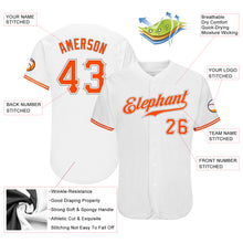 Загрузить изображение в средство просмотра галереи, Custom White Orange-Gray Authentic Baseball Jersey
