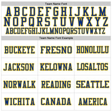 Laden Sie das Bild in den Galerie-Viewer, Custom White Royal-Gold Mesh Authentic Throwback Football Jersey