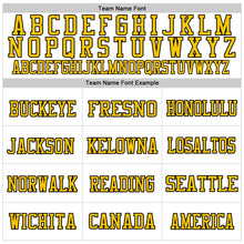 Load image into Gallery viewer, Custom White Black-Gold Mesh Authentic Throwback Football Jersey