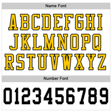 Load image into Gallery viewer, Custom White Black-Gold Mesh Authentic Throwback Football Jersey