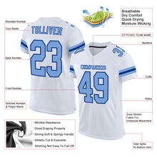 Laden Sie das Bild in den Galerie-Viewer, Custom White Light Blue-Royal Mesh Authentic Football Jersey