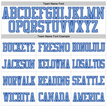 Laden Sie das Bild in den Galerie-Viewer, Custom White Light Blue-Royal Mesh Authentic Football Jersey