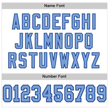 Laden Sie das Bild in den Galerie-Viewer, Custom White Light Blue-Royal Mesh Authentic Football Jersey