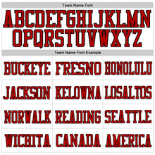 Laden Sie das Bild in den Galerie-Viewer, Custom White Red-Black Mesh Authentic Football Jersey