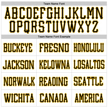 Laden Sie das Bild in den Galerie-Viewer, Custom White Black-Gold Mesh Authentic Football Jersey