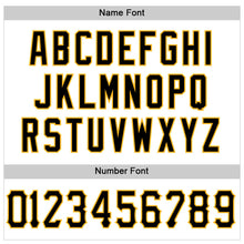 Laden Sie das Bild in den Galerie-Viewer, Custom White Black-Gold Mesh Authentic Football Jersey