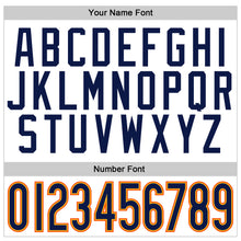 Charger l'image dans la galerie, Custom White Navy-Orange Mesh Authentic Football Jersey