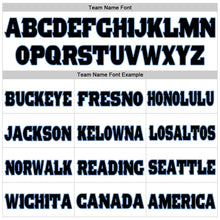 Load image into Gallery viewer, Custom White Black-Powder Blue Mesh Authentic Football Jersey