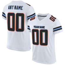 Load image into Gallery viewer, Custom White Black-Powder Blue Mesh Authentic Football Jersey