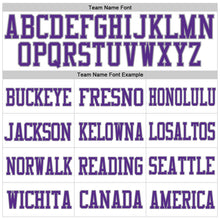 Charger l'image dans la galerie, Custom White Purple-Gray Mesh Authentic Football Jersey