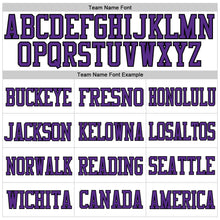 Charger l'image dans la galerie, Custom White Purple-Old Gold Mesh Authentic Football Jersey