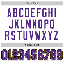 Charger l'image dans la galerie, Custom White Purple-Old Gold Mesh Authentic Football Jersey