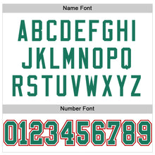 Charger l'image dans la galerie, Custom White Kelly Green-Red Mesh Authentic Football Jersey