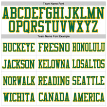 Charger l'image dans la galerie, Custom White Kelly Green-Gold Mesh Authentic Football Jersey