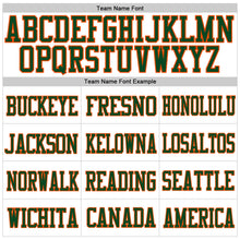 Load image into Gallery viewer, Custom White Green-Orange Mesh Authentic Football Jersey