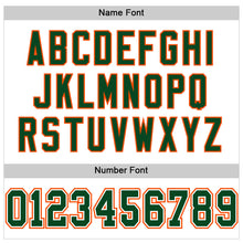 Load image into Gallery viewer, Custom White Green-Orange Mesh Authentic Football Jersey