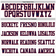 Charger l'image dans la galerie, Custom White Navy-Red Mesh Authentic Football Jersey