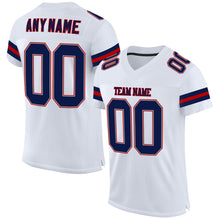 Charger l'image dans la galerie, Custom White Navy-Red Mesh Authentic Football Jersey