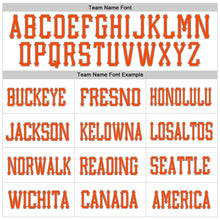 Charger l'image dans la galerie, Custom White Orange-Gray Mesh Authentic Football Jersey