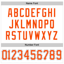 Charger l'image dans la galerie, Custom White Orange-Gray Mesh Authentic Football Jersey