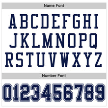 Load image into Gallery viewer, Custom White Navy-White Mesh Authentic Football Jersey
