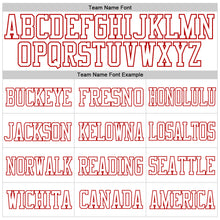 Laden Sie das Bild in den Galerie-Viewer, Custom White White-Red Mesh Authentic Football Jersey