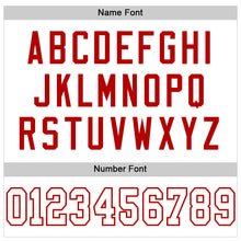 Laden Sie das Bild in den Galerie-Viewer, Custom White White-Red Mesh Authentic Football Jersey