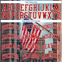 Laden Sie das Bild in den Galerie-Viewer, Custom White Red-Royal 3D American Flag Fashion Authentic Baseball Jersey