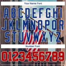 Laden Sie das Bild in den Galerie-Viewer, Custom White Red-Royal 3D American Flag Fashion Authentic Baseball Jersey