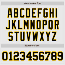 Charger l'image dans la galerie, Custom White Black Pinstripe Black-Gold Authentic Baseball Jersey