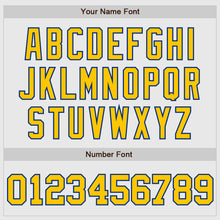 Charger l'image dans la galerie, Custom White Royal Pinstripe Gold-Royal Authentic Baseball Jersey