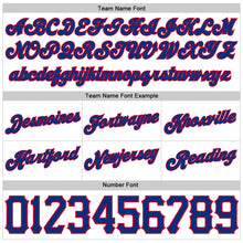 Загрузить изображение в средство просмотра галереи, Custom White Royal Pinstripe Royal-Red Authentic Basketball Shorts