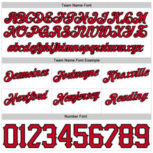 Загрузить изображение в средство просмотра галереи, Custom White Black Pinstripe Red-Black Authentic Basketball Shorts