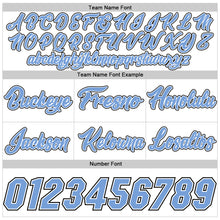 Загрузить изображение в средство просмотра галереи, Custom White Light Blue Pinstripe Light Blue-Black Authentic Basketball Shorts