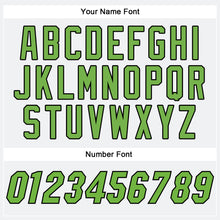 Laden Sie das Bild in den Galerie-Viewer, Custom White Neon Green-Black Authentic Baseball Jersey