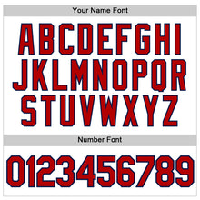 Laden Sie das Bild in den Galerie-Viewer, Custom White Red-Navy Authentic Sleeveless Baseball Jersey