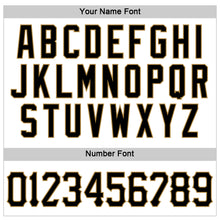 Laden Sie das Bild in den Galerie-Viewer, Custom White Black-Old Gold Authentic Sleeveless Baseball Jersey