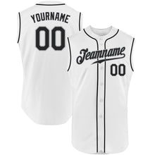 Загрузить изображение в средство просмотра галереи, Custom White Black-Gray Authentic Sleeveless Baseball Jersey